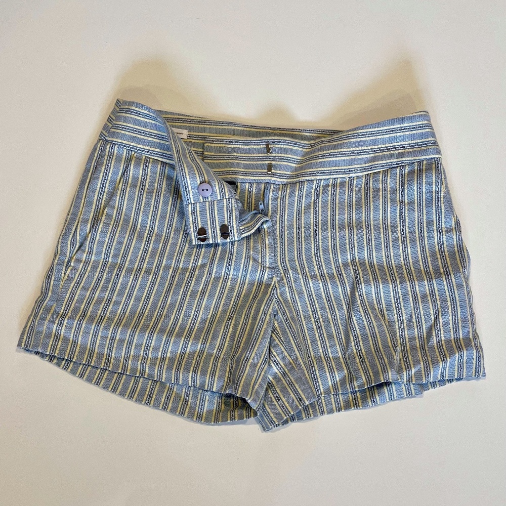 Loft Rivera Shorts - Striped Blue Nautical and Coastal Yellow